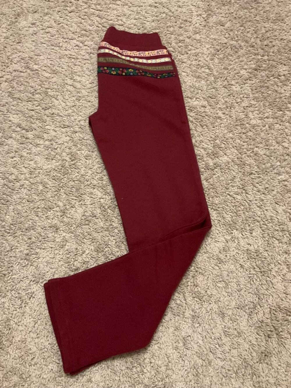 Hanna Andersson Drawstring Sweatpants. Size  150 (US 12). Burgundy.